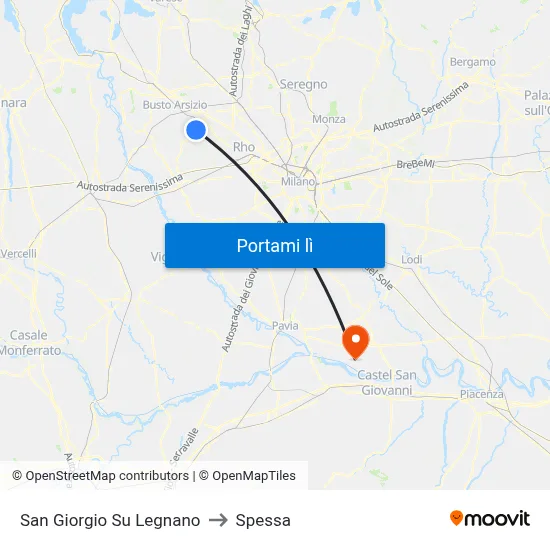 San Giorgio Su Legnano to Spessa map