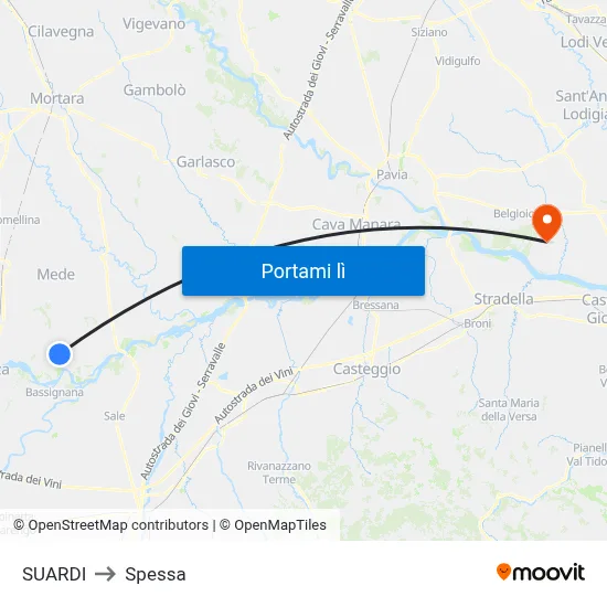 SUARDI to Spessa map