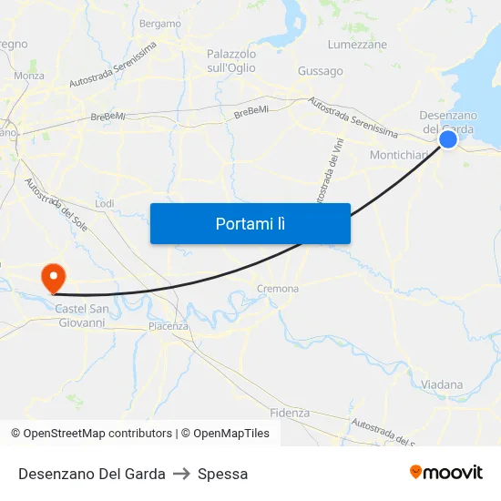 Desenzano Del Garda to Spessa map
