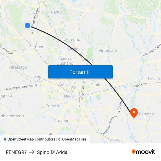 FENEGR? to Spino D' Adda map