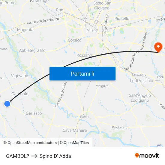 GAMBOL? to Spino D' Adda map