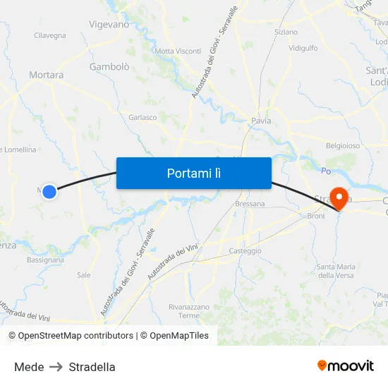 Mede to Stradella map