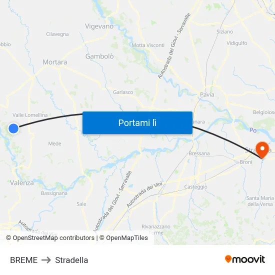 BREME to Stradella map