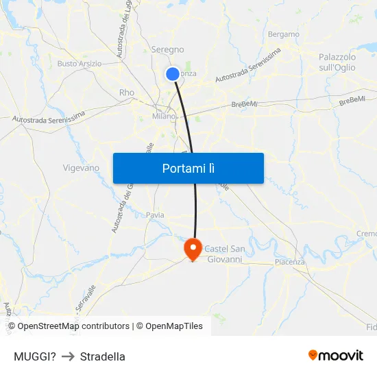 MUGGI? to Stradella map