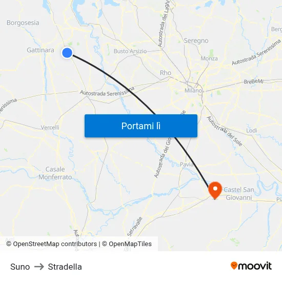 Suno to Stradella map