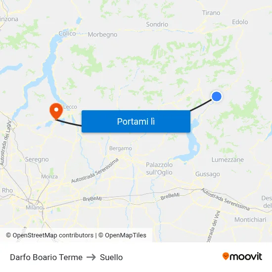 Darfo Boario Terme to Suello map
