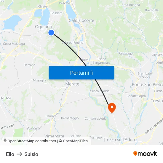 Ello to Suisio map
