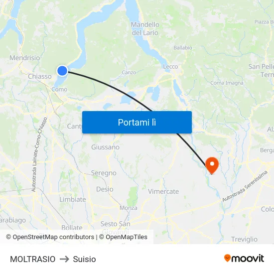 MOLTRASIO to Suisio map
