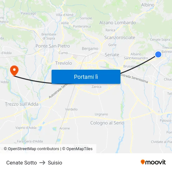 Cenate Sotto to Suisio map
