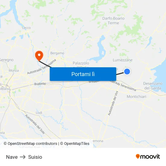 Nave to Suisio map