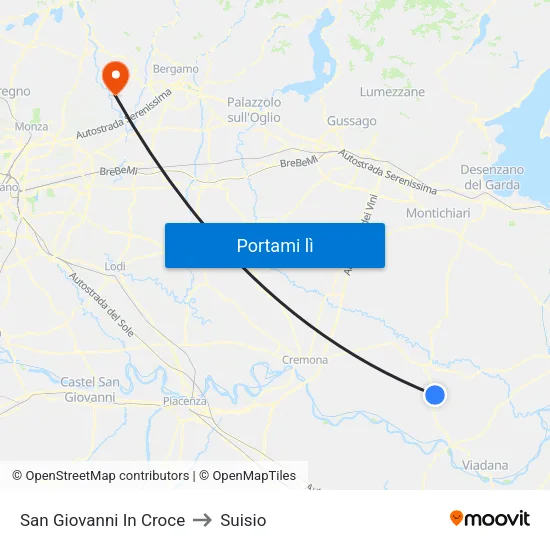 San Giovanni In Croce to Suisio map