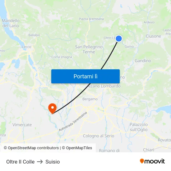 Oltre Il Colle to Suisio map