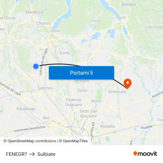 FENEGR? to Sulbiate map