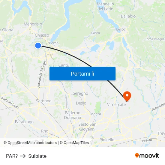 PAR? to Sulbiate map