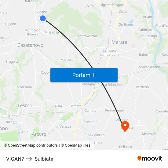 VIGAN? to Sulbiate map