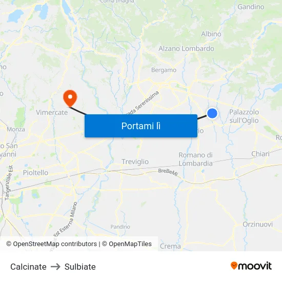 Calcinate to Sulbiate map