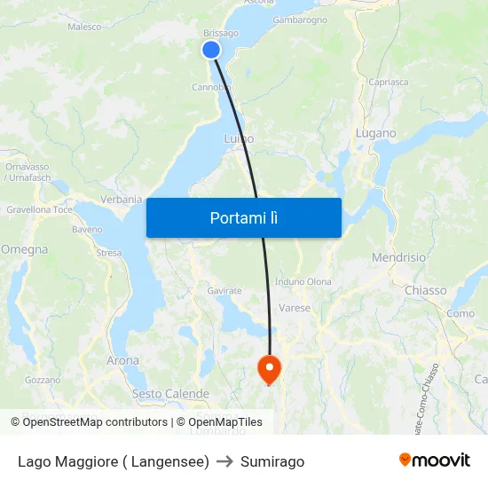 Lago Maggiore ( Langensee) to Sumirago map
