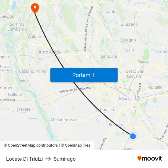 Locate Di Triulzi to Sumirago map
