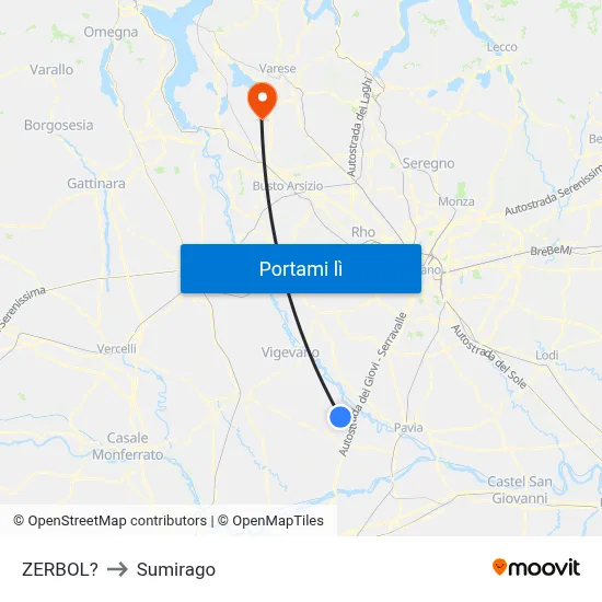 ZERBOL? to Sumirago map