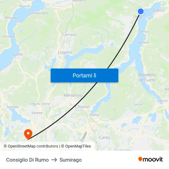 Consiglio Di Rumo to Sumirago map