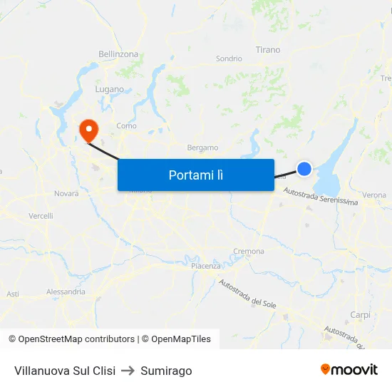 Villanuova Sul Clisi to Sumirago map