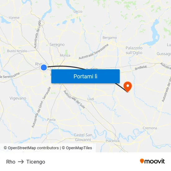 Rho to Ticengo map