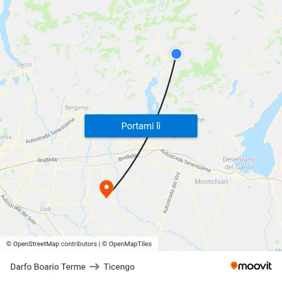 Darfo Boario Terme to Ticengo map