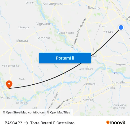BASCAP? to Torre Beretti E Castellaro map
