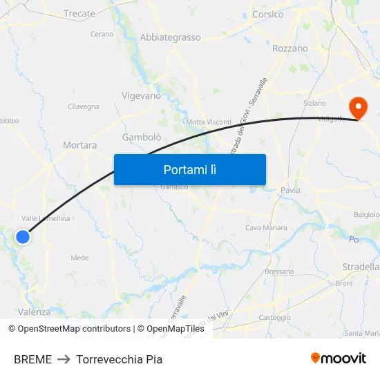 BREME to Torrevecchia Pia map