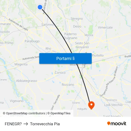 FENEGR? to Torrevecchia Pia map