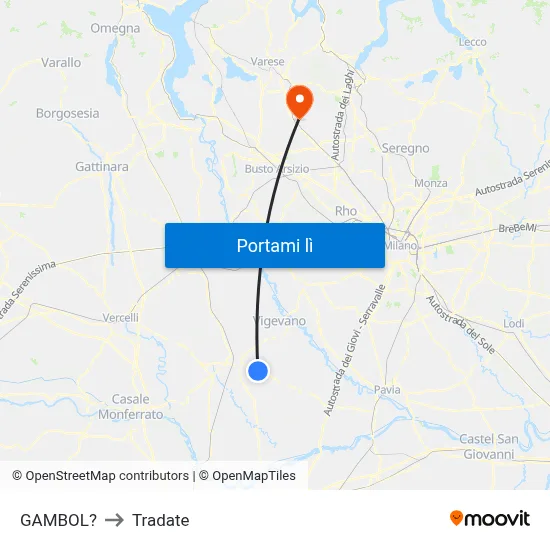 GAMBOL? to Tradate map