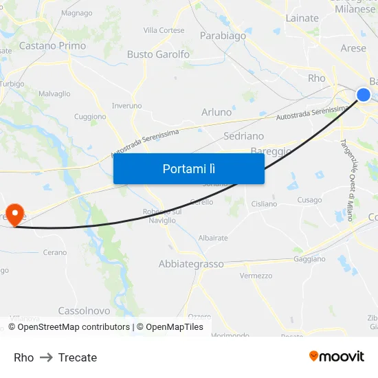 Rho to Trecate map