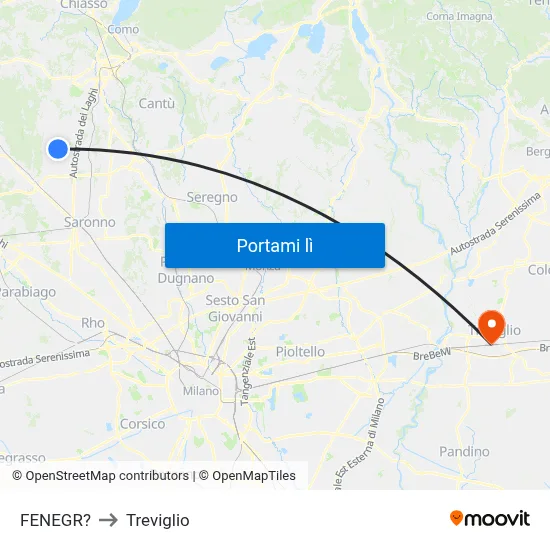 FENEGR? to Treviglio map