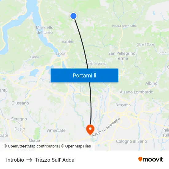 Introbio to Trezzo Sull' Adda map