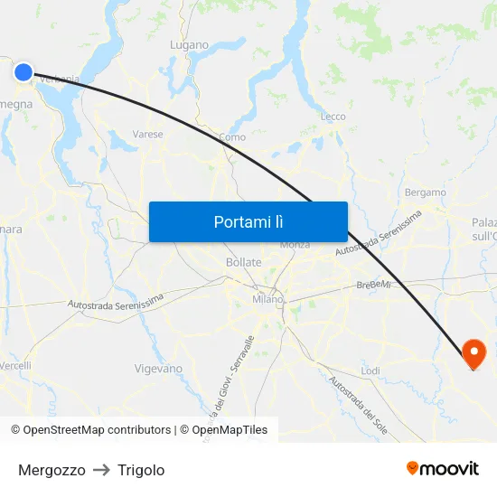 Mergozzo to Trigolo map