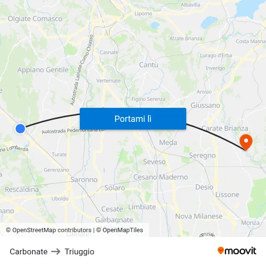 Carbonate to Triuggio map