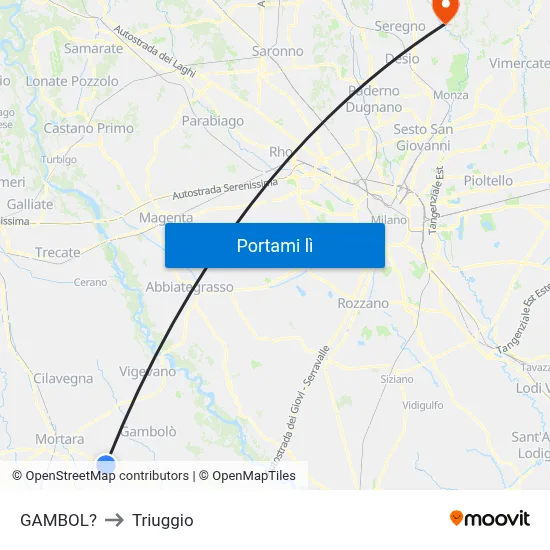 GAMBOL? to Triuggio map