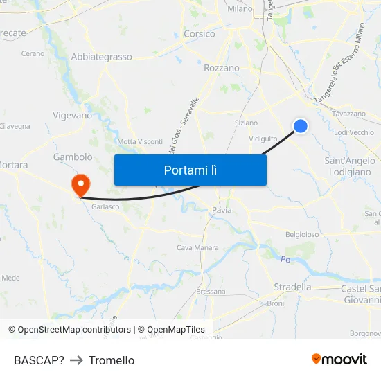 BASCAP? to Tromello map