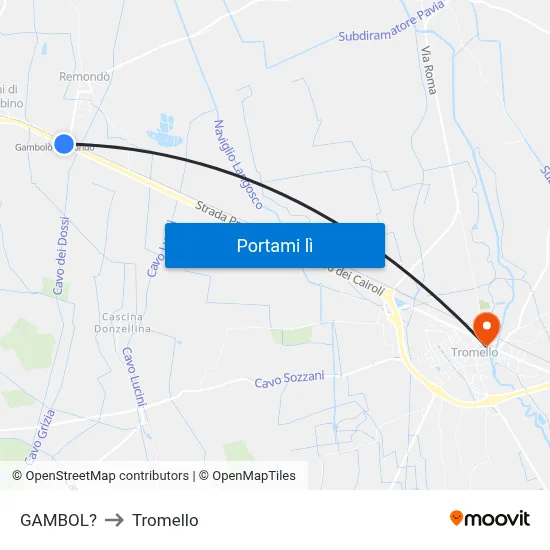 GAMBOL? to Tromello map