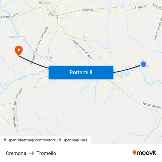 Cremona to Tromello map
