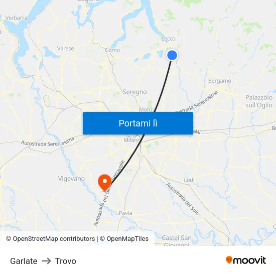 Garlate to Trovo map