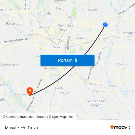 Masate to Trovo map