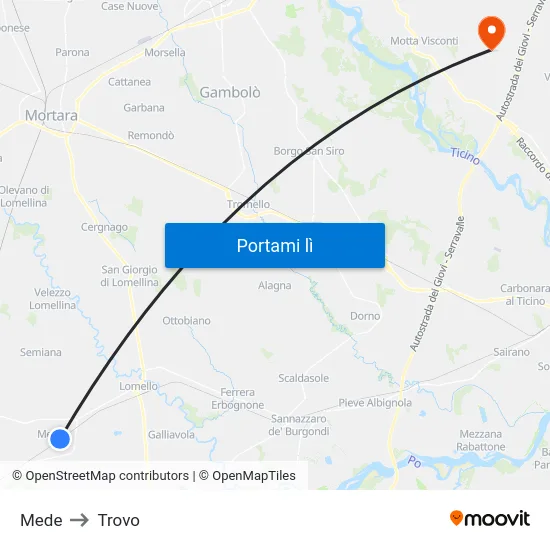 Mede to Trovo map