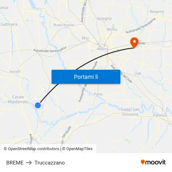 BREME to Truccazzano map