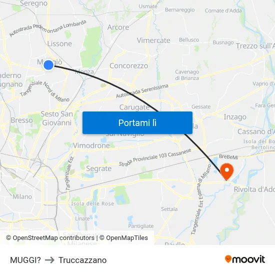 MUGGI? to Truccazzano map