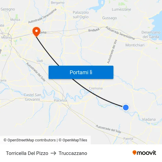 Torricella Del Pizzo to Truccazzano map