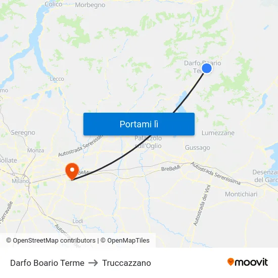 Darfo Boario Terme to Truccazzano map