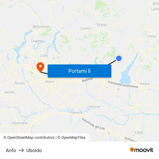 Anfo to Uboldo map