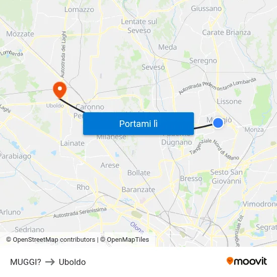 MUGGI? to Uboldo map