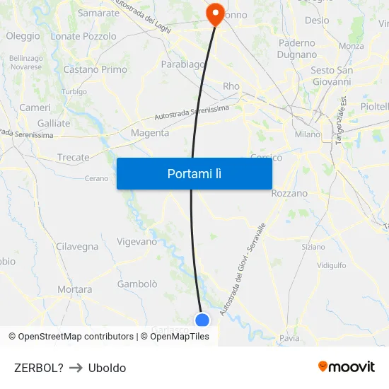 ZERBOL? to Uboldo map